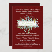 Katholieke bruiloft Uitnodigingen Botanische Green (Voorkant / Achterkant)