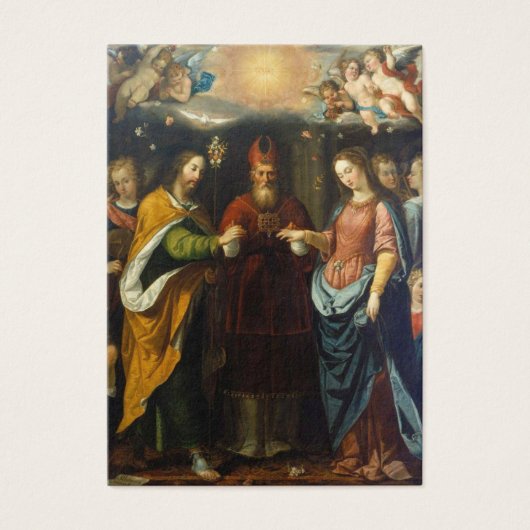 Katholieke bruiloft voor de bruidegom Heilige Kaar Visitekaartje (Voorkant)