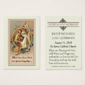 Katholieke bruiloft voor de bruidegom Heilige Kaar Visitekaartje (Voorkant /achterkant)