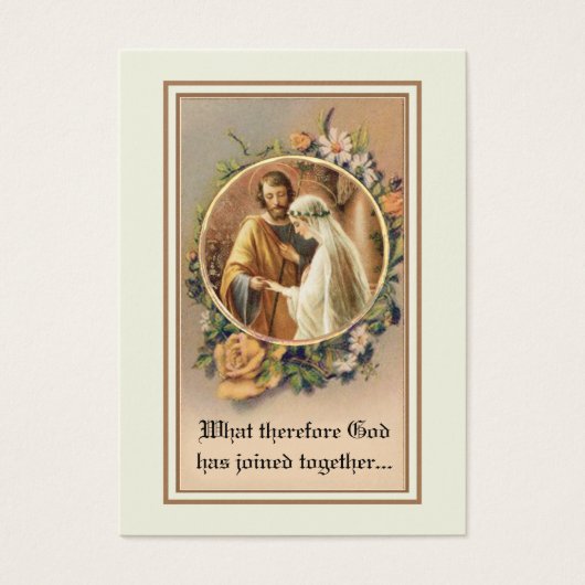 Katholieke bruiloft voor de bruidegom Heilige Kaar Visitekaartje (Voorkant)