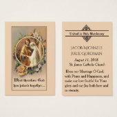 Katholieke bruiloft voor de bruidegom Heilige Kaar Visitekaartje (Voorkant /achterkant)