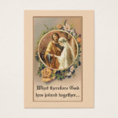 Katholieke bruiloft voor de bruidegom Heilige Kaar Visitekaartje (Voorkant)