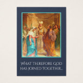 Katholieke bruiloft voor de bruidegom Heilige Kaar Visitekaartje (Voorkant)