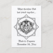 Katholieke bruiloft voor de Heilige Gezin Heilige  Visitekaartje (Voorkant)