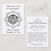 Katholieke bruiloft voor de Heilige Gezin Heilige  Visitekaartje (Voorkant / Achterkant)