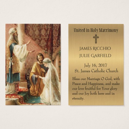 Katholieke bruiloft voor de Heilige Kaart Bride Gr (Voorkant /achterkant)