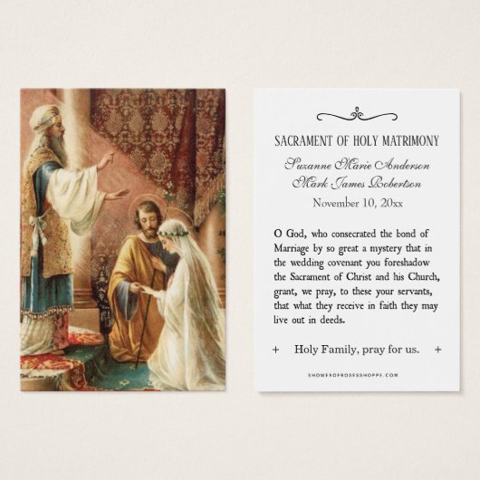 Katholieke bruiloft voor de Heilige Kaart Bride Gr (Voorkant /achterkant)