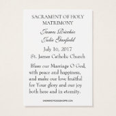 Katholieke bruiloft voor de Heilige Kaart Bride Gr (Achterkant)