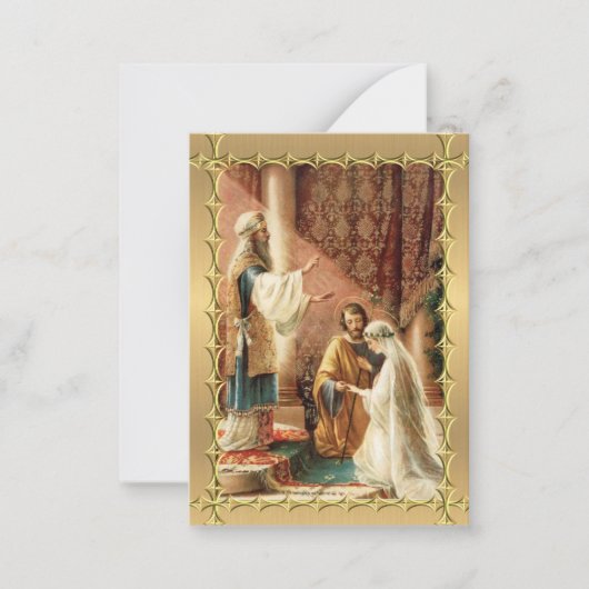Katholieke bruiloft voor de Heilige Kaart Bride Gr Notitiekaartje (Voorkant)