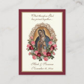 Katholieke bruiloft voor Guadalupe Heilige Kaart Visitekaartje (Voorkant)