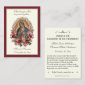 Katholieke bruiloft voor Guadalupe Heilige Kaart Visitekaartje (Voorkant / Achterkant)