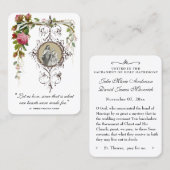 katholieke bruiloft voor St. Therese Herdenking Visitekaartje (Voorkant / Achterkant)