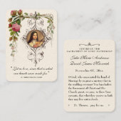 katholieke bruiloft voor St. Therese Herdenkingsbu Visitekaartje (Voorkant / Achterkant)
