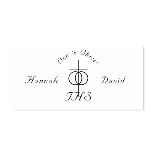 Katholieke bruiloft  zelfinktende stempel (Design)