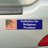 katholieke Bumpersticker voor godsdienstvrijheid (Op auto)