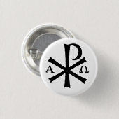 Katholieke Button Chi Rho (Voorkant /achterkant)