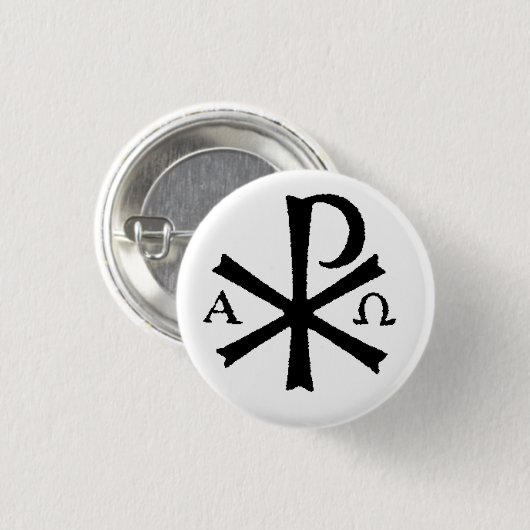 Katholieke Button Chi Rho (Voorkant /achterkant)