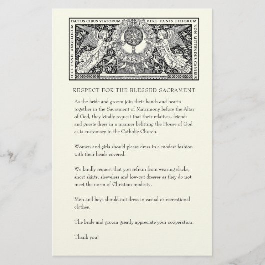 Katholieke Buurdste Kerk Attire voor gasten Briefpapier (Voorkant)