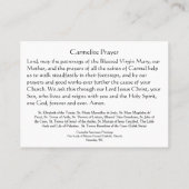 Katholieke Carmelite heiligt nonnen priesters Heil Visitekaartje (Achterkant)