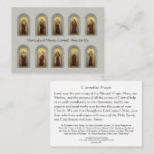 Katholieke Carmelite heiligt nonnen priesters Heil Visitekaartje (Voorkant / Achterkant)