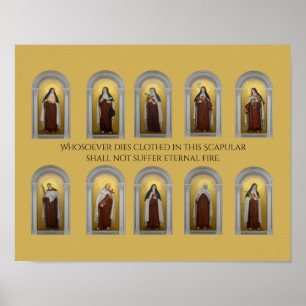 Katholieke Carmelite Saints Nuns Priests Poster