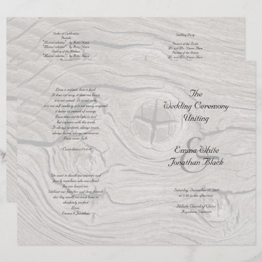 Katholieke ceremonie Wood vouwweduwschap (Voorkant / Achterkant)