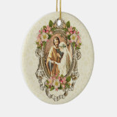  katholieke Cherry Blossom Elegant Wedding Keramisch Ornament (Rechts)