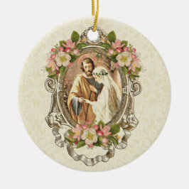  katholieke Cherry Blossom Elegant Wedding Keramisch Ornament