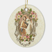  katholieke Cherry Blossom Elegant Wedding Keramisch Ornament (Links)