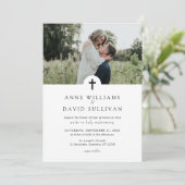 Katholieke Christelijke Eenvoudige Kruis met Fotob Kaart (Staand voorkant)