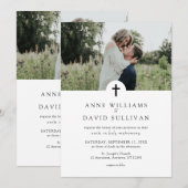 Katholieke Christelijke Eenvoudige Kruis met Fotob Kaart (Voorkant / Achterkant)