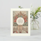 Katholieke Communie Eucharistie Priestermis Kaart (Staand voorkant)