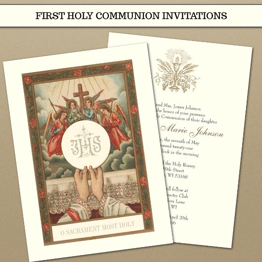 Katholieke Communie Eucharistie Priestermis Kaart
