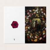 Katholieke condoleance bedankjes kaart (Buitenkant ongevouwen)