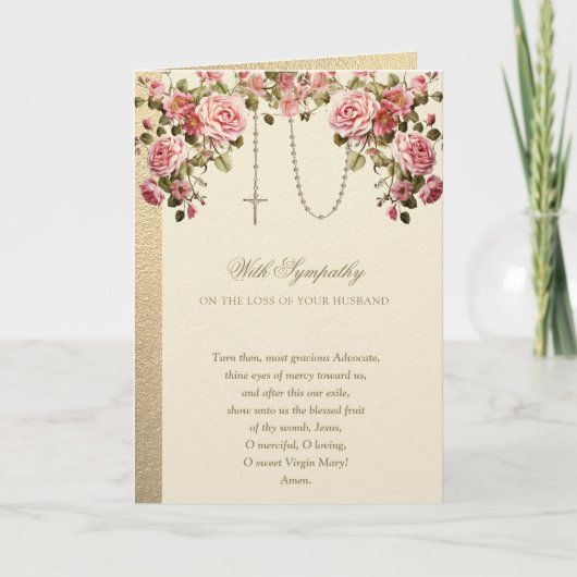 katholieke condoleanceechtgenoot kaart (Voorkant)