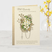 katholieke condoleanceechtgenoot kaart (Gele Bloem)