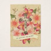 Katholieke Crucifix Jesus Funeral Prayer Heilige K Visitekaartje (Voorkant)