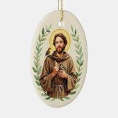 Katholieke devotie van Sint-Franciscus van Assisi Keramisch Ornament (Rechts)