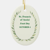 Katholieke devotie van Sint-Franciscus van Assisi Keramisch Ornament (Achterkant)