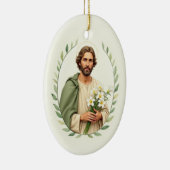 Katholieke devotie voor Sint-Jozef Keramisch Ornament (Rechts)