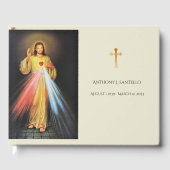 Katholieke Divine Mercy Jesus Funeral Memorial Gastenboek (Voorkant)