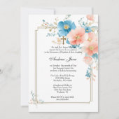 Katholieke doop Bloemen Jezus Gezegende Moeder Uit Kaart (Voorkant)