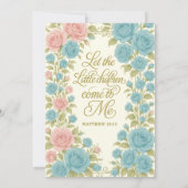 Katholieke Doop Bloemen Maria & Jezus Schrift Kaart (Achterkant)