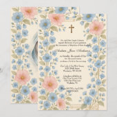 Katholieke doop Bloemrijke Jezus gezegende moeder Kaart (Voorkant / Achterkant)