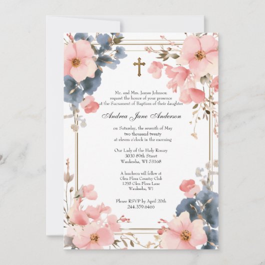 Katholieke doop doop Jezus gezegende moeder Kaart (Voorkant)