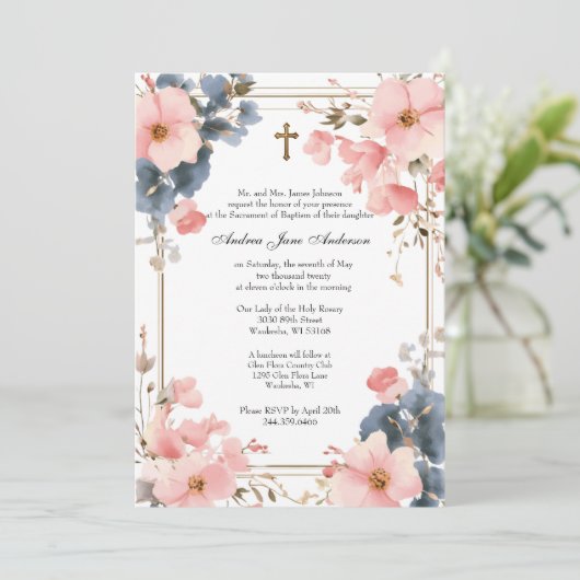 Katholieke doop doop Jezus gezegende moeder Kaart (Staand voorkant)