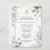 Katholieke doop doop Maria Jezus Blauw Kaart (Voorkant)