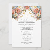 Katholieke doop doop Maria Jezus Bloemen Kaart (Voorkant)