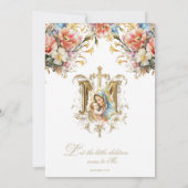 Katholieke doop doop Maria Jezus Bloemen Kaart (Achterkant)