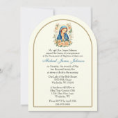 Katholieke doop doopsel Floral Mary Kaart (Voorkant)